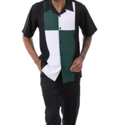 Emerald Green Color Block Walking Suit 2 Piece Short Sleeve Set -Gentri Store 2301Emerald 1 1080x fdcf99a7 8f8b 4ddc 9b63 ebb47b2d13de