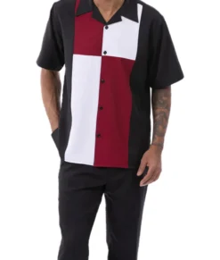 Burgundy Color Block Walking Suit 2 Piece Short Sleeve Set -Gentri Store 2301burgundy 10 1080x ce5b6d7a c683 401b a094 8ba43ccceaaa