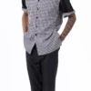Black Check Walking Suit 2 Piece Short Sleeve Set