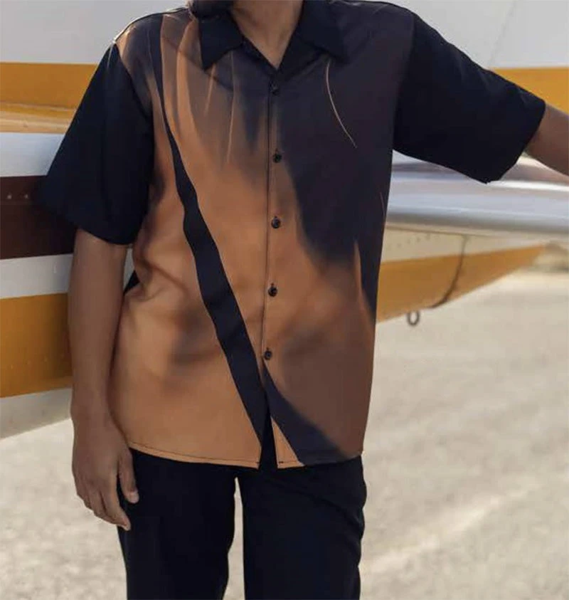 (L/42) Gold Art Design Walking Suit 2 Piece Short Sleeve Set 1 (L/42) Gold Art Design Walking Suit 2 Piece Short Sleeve Set