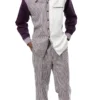 Plum Checkered 2 Piece Long Sleeve Walking Suit Set