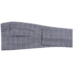 Regular Fit 2 Piece Notch Lapel Suit Gray Check Pattern 14 Regular Fit 2 Piece Notch Lapel Suit Gray Check Pattern -Gentri Store 293 14 7