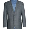 Regular Fit 2 Piece Dress Suit Windowpane In Light Gray