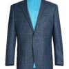 Regular Fit 2 Piece Dress Suit Windowpane In Blue