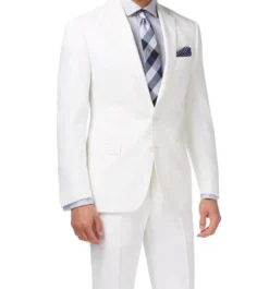 Regular Fit Suit 2 Button 2 Piece In White