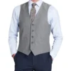 Vanderbilt Collection- Classic Dress Vest 5 Buttons Regular Fit In Gray
