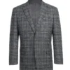 Classic Regular Fit Blazer Windowpane Pattern In Gray