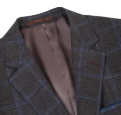 Regular Fit Wool & Linen Brown Plaid Blazer -Gentri Store 2 2592x a284add2 024e 4eb4 bd7c 2065e7fe594f