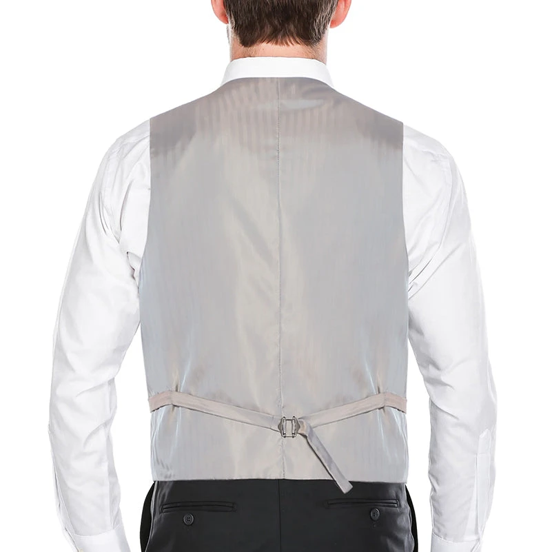 Vanderbilt Collection- Classic Dress Vest 5 Buttons Regular Fit In Navy 2 Vanderbilt Collection- Classic Dress Vest 5 Buttons Regular Fit In Navy - Image 2