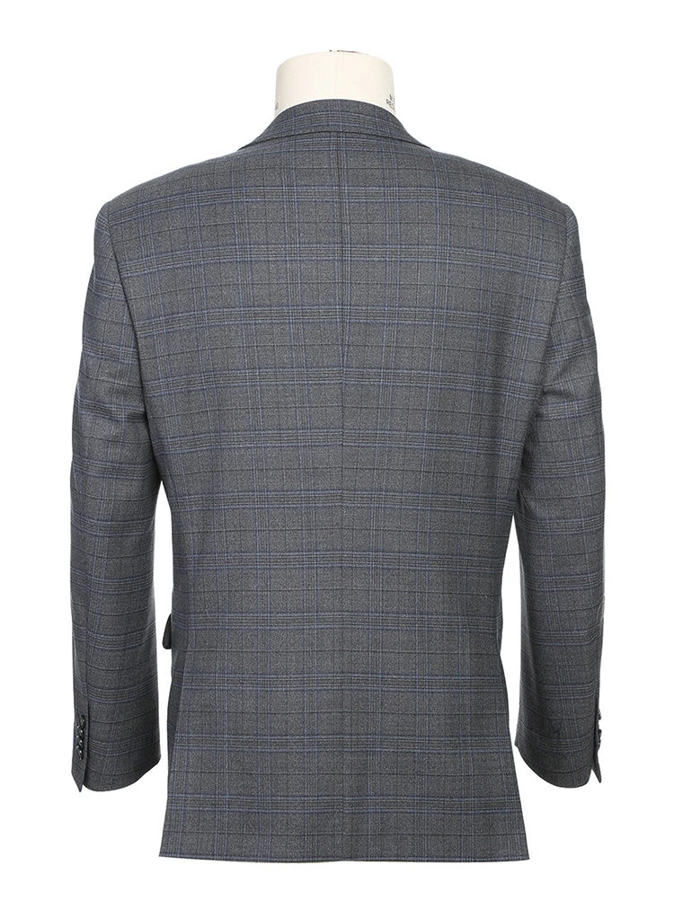 Classic Regular Fit 2 Piece Wool Blend Stretch Suit In Gray 2 Classic Regular Fit 2 Piece Wool Blend Stretch Suit In Gray - Image 2