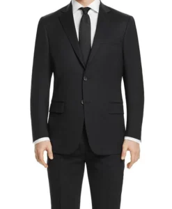 Regular Fit Suit 2 Button 2 Piece In Black