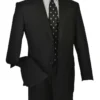 (44L) Regular Fit Suit 2 Button 2 Piece In Black