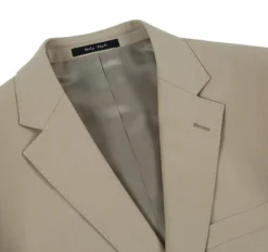 Bevagna Collection - Beige 100% Virgin Wool Regular Fit Pick Stitched 2 Piece Suit -Gentri Store 3 s