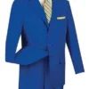 Mont Blanc Collection - Regular Fit Suit 3 Button 2 Piece In Royal Blue