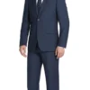 Bevagna Collection - Blue 100% Virgin Wool Regular Fit Pick Stitched 2 Piece Suit