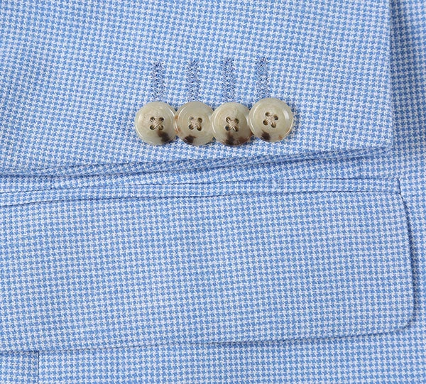 Classic Regular Fit Blazer Summer Light Blue Linen/Cotton Sport Coat 3 Classic Regular Fit Blazer Summer Light Blue Linen/Cotton Sport Coat - Image 3