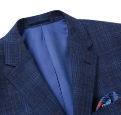Regular Fit Wool & Linen Blue Plaid Blazer 7 Regular Fit Wool & Linen Blue Plaid Blazer -Gentri Store 3 2592x 86ab3594 1ff6 43cb 9572 7d79ae1fe297