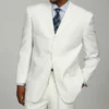 Mont Blanc Collection - Regular Fit Suit 3 Button 2 Piece In White