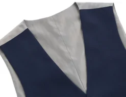 Vanderbilt Collection- Classic Dress Vest 5 Buttons Regular Fit In Navy 7 Vanderbilt Collection- Classic Dress Vest 5 Buttons Regular Fit In Navy -Gentri Store 3s 3717a59d acea 46ad 9747 55db0e594624