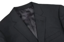 100% Virgin Wool Regular Fit 2 Piece Suit 2 Button In Charcoal -Gentri Store 4Z8A4243s