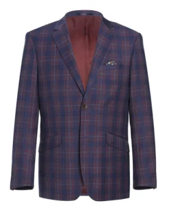 Slim Fit Blazer Glen Plaid In Blue