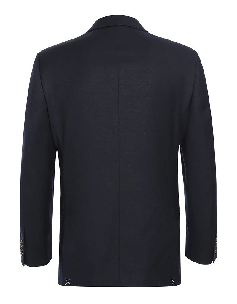 Wool Regular Fit Blazer Solid Color In Black 2 Wool Regular Fit Blazer Solid Color In Black - Image 2