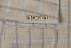 Bova Collection - Stretch Suit 2 Piece Tan Glen Plaid Regular Fit -Gentri Store 4Z8A9271s