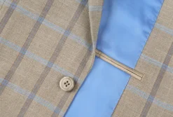 Bova Collection - Stretch Suit 2 Piece Tan Glen Plaid Regular Fit -Gentri Store 4Z8A9273s