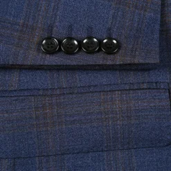 (44L) Classic Regular Fit 3-Piece Wool Stretch Checked Suits In Chocolate -Gentri Store 4Z8A9764 1944x 03264b50 42b0 450a aa6f 07f2a2e105ce