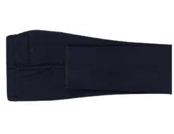 Dress Pants Regular Leg Un-Hemmed Bottoms In Dark Navy -Gentri Store 4s 1