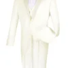 Santorini Collection - Regular Fit Ivory Tuxedo 4 Piece With Vest Bow Tie