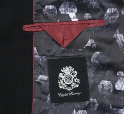 English Laundry Black Fall/Winter Essential Slim Fit Overcoat Wool Blend -Gentri Store 53 01 001 5