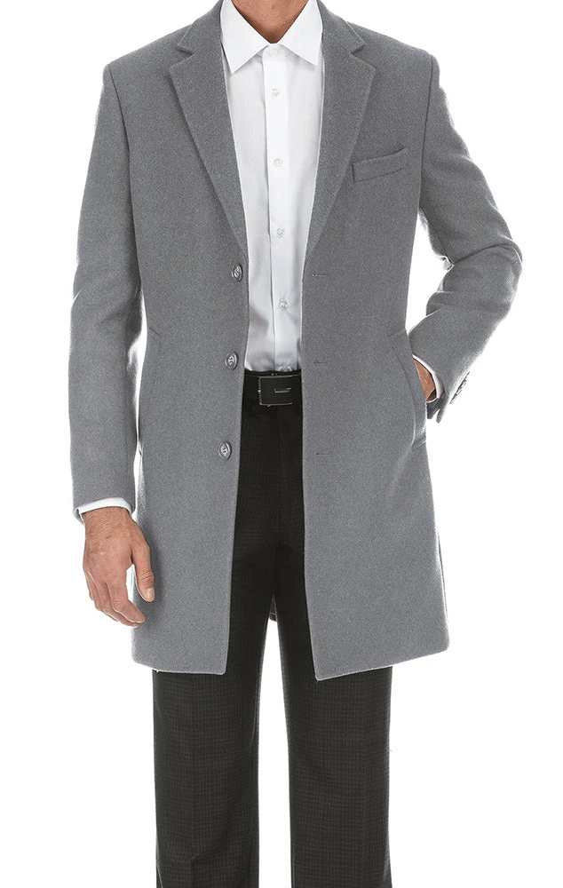 English Laundry Light Gray Fall/Winter Essential Slim Fit Overcoat Wool Blend 1 English Laundry Light Gray Fall/Winter Essential Slim Fit Overcoat Wool Blend