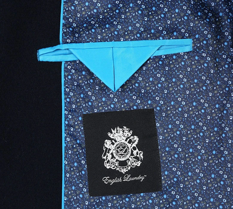 English Laundry Navy Fall/Winter Essential Slim Fit Overcoat Wool Blend 5 English Laundry Navy Fall/Winter Essential Slim Fit Overcoat Wool Blend - Image 5