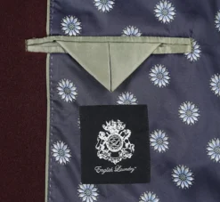 English Laundry Burgundy Fall/Winter Essential Slim Fit Overcoat Wool Blend -Gentri Store 53 01 700 5