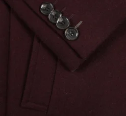 English Laundry Burgundy Fall/Winter Essential Slim Fit Overcoat Wool Blend -Gentri Store 53 01 700 6