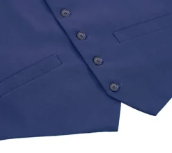 Vanderbilt Collection- Classic Dress Vest 5 Buttons Regular Fit In Blue -Gentri Store 5 1944x 45d9b4cb 376b 455f 8886 b36c62243fd3