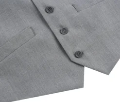 Vanderbilt Collection- Classic Dress Vest 5 Buttons Regular Fit In Gray -Gentri Store 5 1944x e05e7c51 bf65 48d6 bda2 352c198d3078