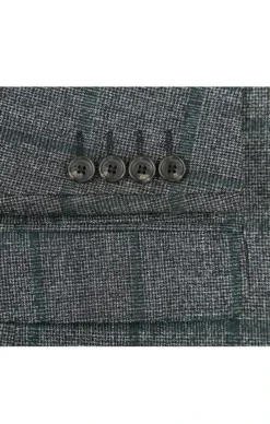 (42R, 44L) Wool Blend Plaid Pattern Regular Fit 2 Button Blazer In Grayish Brown -Gentri Store 5 2c9c121b 70aa 425d a5a4 f1d884465dcf