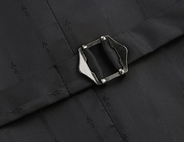 Vanderbilt Collection- Classic Dress Vest 5 Buttons Regular Fit In Charcoal 5 Vanderbilt Collection- Classic Dress Vest 5 Buttons Regular Fit In Charcoal - Image 5