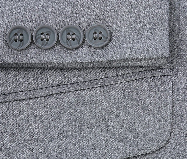 Vanderbilt Collection- Classic 2 Piece Suit 2 Buttons Regular Fit In Gray 6 Vanderbilt Collection- Classic 2 Piece Suit 2 Buttons Regular Fit In Gray - Image 6