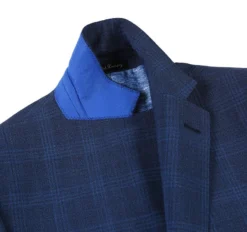 English Laundry 2-Piece Blue Plaid Wool Blend Slim Fit Dress Suit -Gentri Store 6 2592x 7b06b897 7343 40aa a4d7 aadb3dc4f8d8
