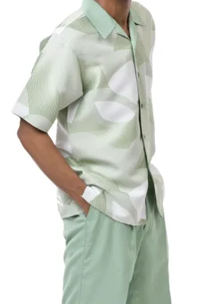 Apple Abstract Design Walking Suit 2 Piece Short Sleeve Set