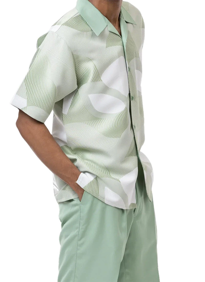 Apple Abstract Design Walking Suit 2 Piece Short Sleeve Set 1 Apple Abstract Design Walking Suit 2 Piece Short Sleeve Set