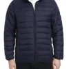 Men's Quilted Puffer Jacket In Navy