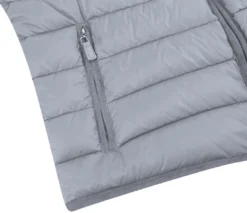 Gray Regular Classic Fit Goose Down Vest -Gentri Store 831 2 4