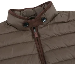Brown Regular Classic Fit Goose Down Vest -Gentri Store 831 3 3