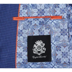 English Laundry 2-Piece Blue Mini-Check Wool Blend Slim Fit Dress Suit -Gentri Store 8 2592x 53ac04c7 19c1 4399 bae9 0a601133020e