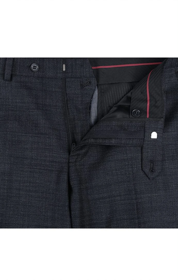 Wool Blend Slim Fit Suit 2 Piece Suit 2 Button In Charcoal 6 Wool Blend Slim Fit Suit 2 Piece Suit 2 Button In Charcoal - Image 6