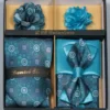 Peacock Blue Men's Accessory Collection Box 6 Pieces Set